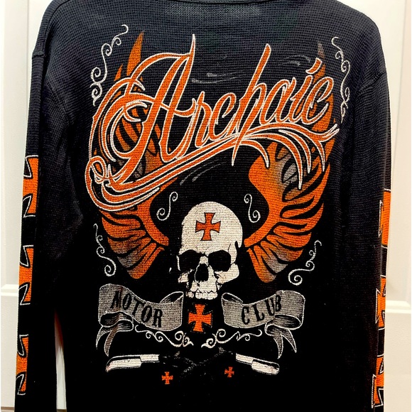 Affliction Archaic men’s long sleeve waffle shirt. Size XL new without tags - Picture 2 of 3